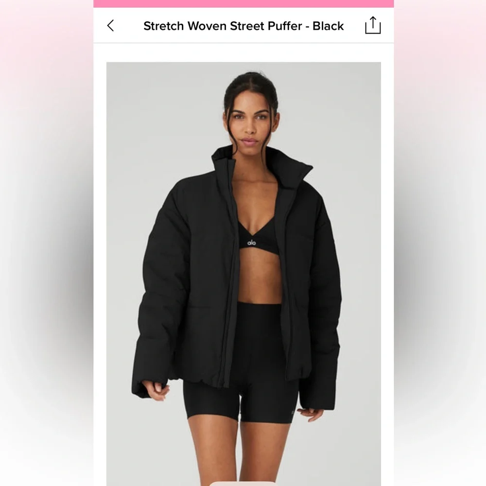 Alo Stretch woven street puffer jacket - Picture 1 of 11